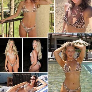 seamoly Women's Bikini Sets Tie Back Bowknot Two Piece Swimsuits